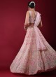 Sequins Work Pink Net Lehenga Choli