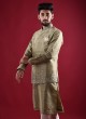 Festive Wear Nehru Jacket Suit In Pista Green