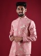 Wedding Wear Art Silk Nehru Jacket Suit