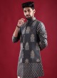 Flower Print Nehru Jacket Suit For Wedding