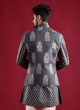 Flower Print Nehru Jacket Suit For Wedding