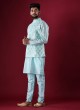 Art Silk Sequins Work Nehru Jacket Suit