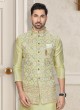 Pista Green Nehru Jacket Suit