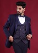 Imported Suit In Navy Blue Color