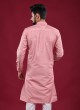 Plain Onion Pink Cotton Silk Kurta Pajama