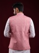 Festive Wear Brocade Silk Nehru Jacket