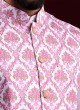 Brocade Silk Printed Nehru Jacket