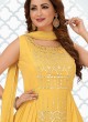 Wedding Wear Anarkali Suit In Yellow Color