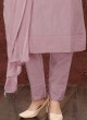 Onion Pink Pant Style Suit In Cotton Silk