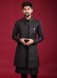 Stylish Black Color Nehru Jacket Suit For Men