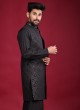 Stylish Black Color Nehru Jacket Suit For Men