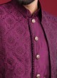 Wedding Wear Thread Work Nehru Jacket Suit