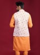 Floral Printed Nehru Jacket Suit