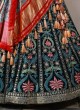 Thread Embroidered Lehenga Choli In Blue Color