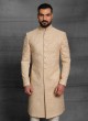 Thread Work Golden Color Sherwani