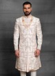 Silk Dulha Cream Color Sherwani