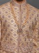 Golden Silk Designer Wedding Sherwani