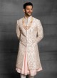 Designer Anarkali Sherwani In Cream Color