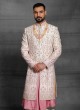 Raw Silk Off White Designer Groom Anarkali Designer