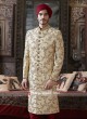 Groom Golden Color Sherwani