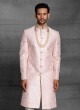 Dulha Wear Sherwani In Pink Color