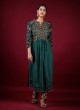 Resham Work Green Pants Style Suit