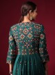 Resham Work Green Pants Style Suit