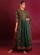 Green Palazzo Suit With Resham Work