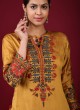 Flower Print Mustard Yellow Salwar Kameez