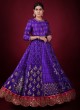 Floor length Anrakali Suit In Purple Color