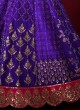 Floor length Anrakali Suit In Purple Color