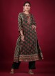 Green Color Salwar Kameez In Raw Silk