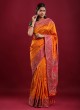 Wedding Wear Silk Saree In Orange Color