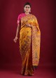 Traditional Golden Yellow Silk Saree