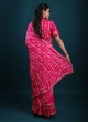 Bandhani Printed Gajji Silk Saree