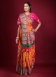 Multi Color Resham Work Silk Saree