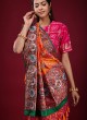 Multi Color Resham Work Silk Saree