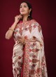 Wedding Wear Silk Saree In Cream Color