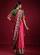 Traditional Silk Saree In Deep Pink Color