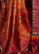 Traditional Orange Color Silk Saree