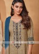 Shagufta Beige And Blue Salwar Suit