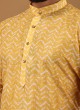 Chiffon Silk Kurta In Yellow Color