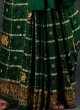 Green Color Wedding Wear Saree In Gajji Silk