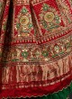 Gajji Silk Bridel Wear Saree In Green And Red Color