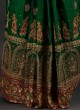 Gajji Silk Bridel Wear Saree In Green And Red Color