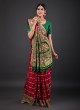 Dulhan Wear Saree In Rani And Green Color