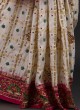 Wedding Wear Gajji Silk Saree In Cream Color