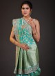 Banarasi Silk Saree In Rama Green Color