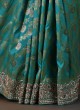 Banarasi Silk Saree In Rama Green Color