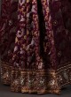 Dark Purple Color Banarasi Silk Saree
